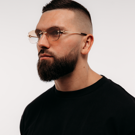 Rimless Terra Brown Rectangular