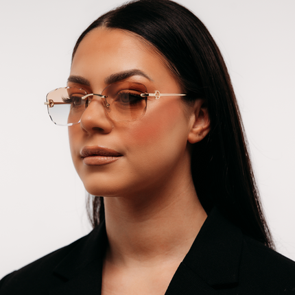 Rimless Terra Brown Rectangular