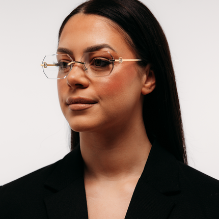 Rimless Transparent Octane Gold