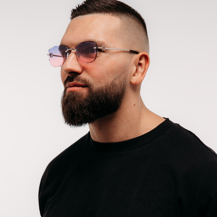 Rimless Candyfloss Rectangular Silver