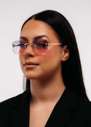 Rimless Candyfloss Rectangular Gold