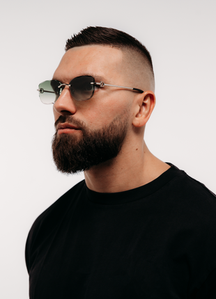 Rimless Green Rectangular