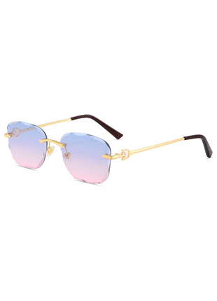 Rimless Candyfloss Rectangular Gold
