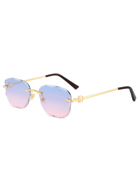 Rimless Candyfloss Rectangular Gold