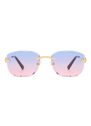 Rimless Candyfloss Rectangular Gold