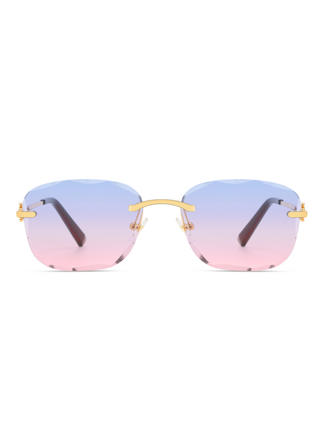 Rimless Candyfloss Rectangular Gold