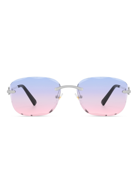 Rimless Candyfloss Rectangular Silver