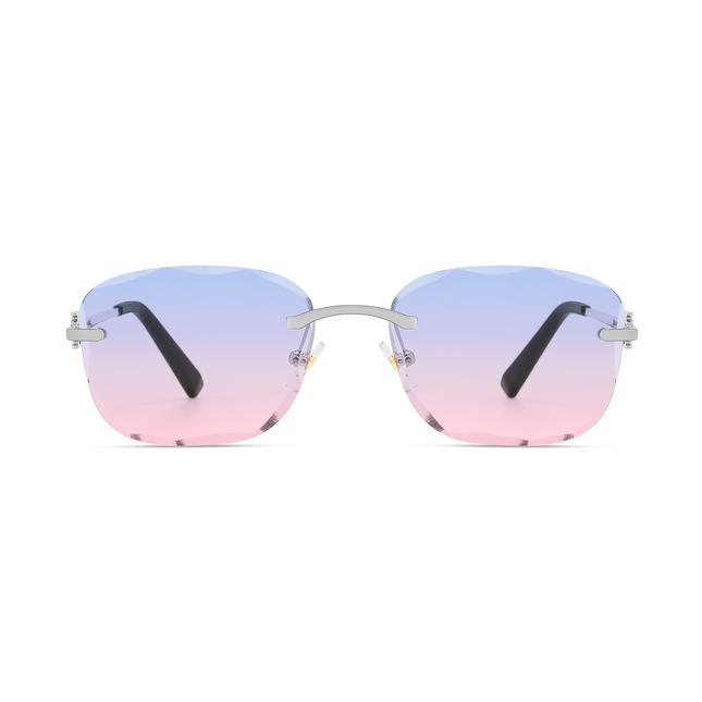 Rimless Candyfloss Rectangular Silver