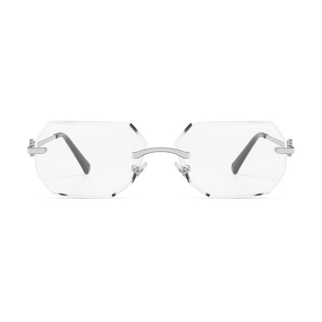 Rimless Transparent Octane Silver