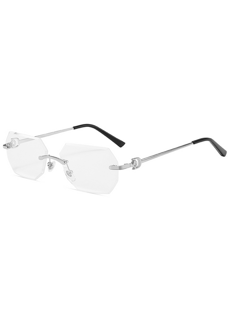 Rimless Transparent Octane Silver