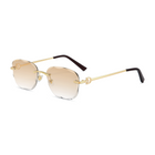 Rimless Terra Brown Rectangular