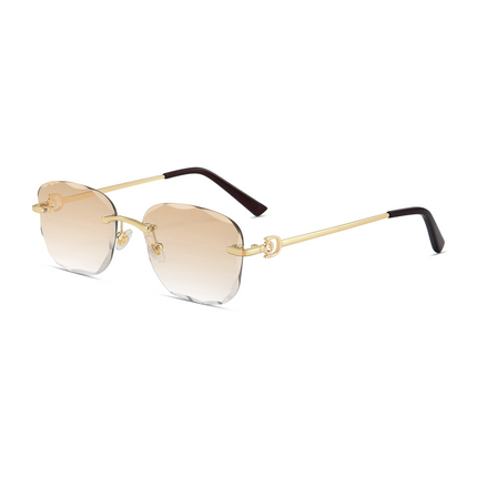 Rimless Terra Brown Rectangular