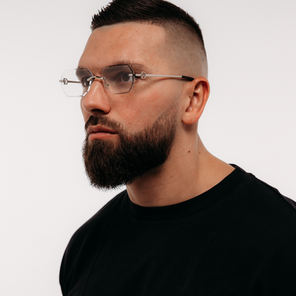 Rimless Transparent Octane Silver