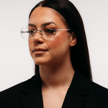 Rimless Transparent Octane Silver